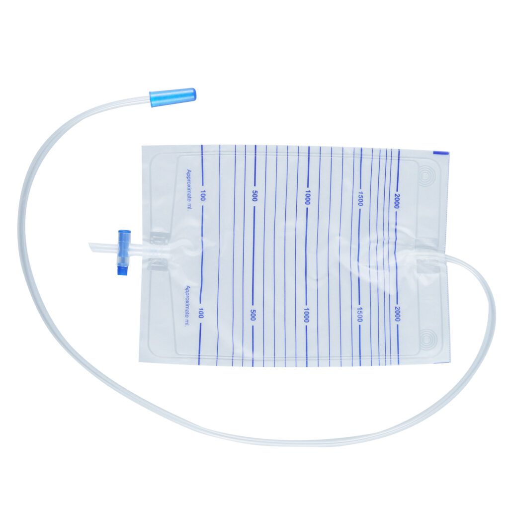 Disposable Economic Urine Bag 2000ml 0.12mm Thickness Pull-push Valve ...